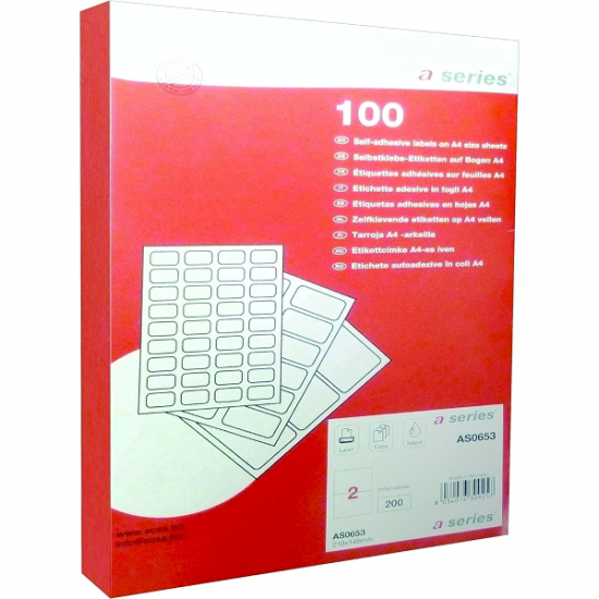 Etichete A-series, 210 mm x 297 mm, 100 coli/top,1/A4